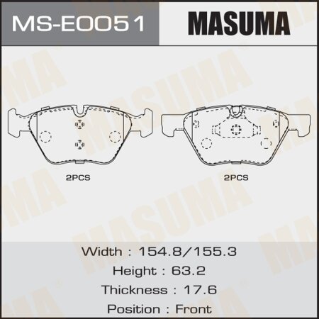 Brake pads Masuma, MS-E0051