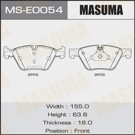 Brake pads Masuma, MS-E0054