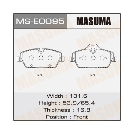 Brake pads Masuma, MS-E0095