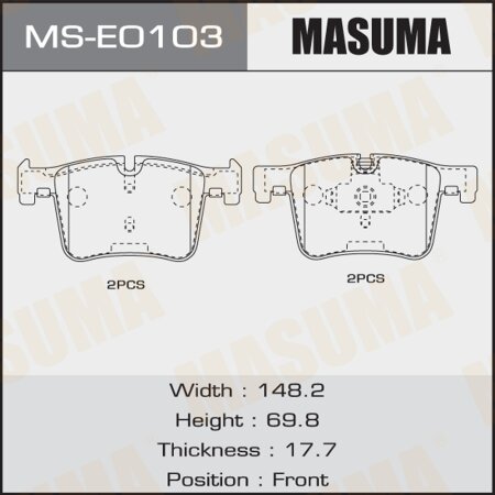 Brake pads Masuma, MS-E0103