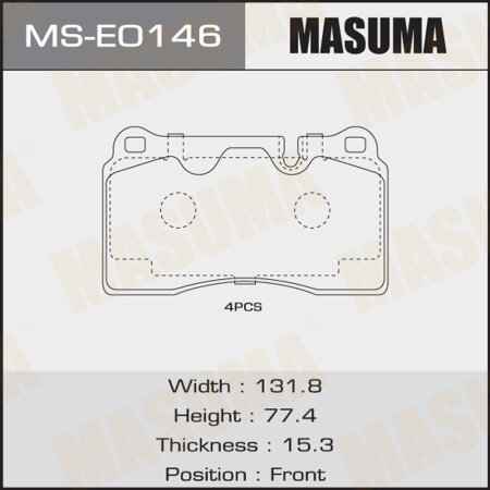 Brake pads Masuma, MS-E0146