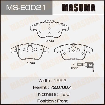 Brake pads Masuma, MS-E0021