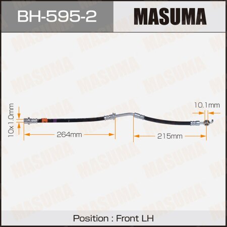 Brake hose Masuma, BH-595-2