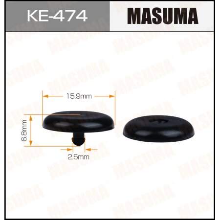 Retainer clip Masuma plastic, KE-474