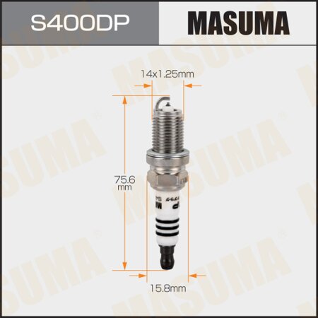 Spark plug Masuma platinum+platinum FR5KPP332S(PFR7S8EG), S400DP