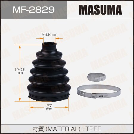 CV Joint boot Masuma (plastic), MF-2829