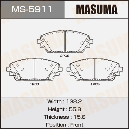 Brake pads Masuma, MS-5911