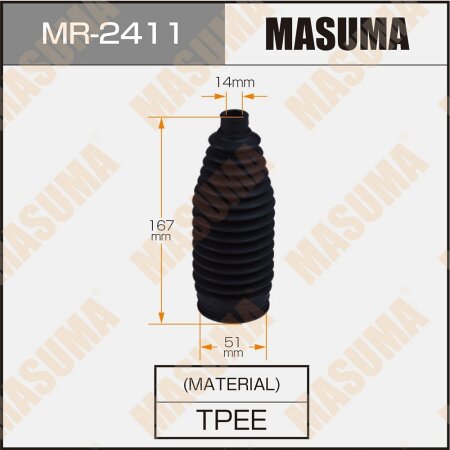 Steering gear boot Masuma (rubber), MR-2411