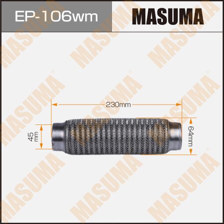 Flex pipe Masuma wiremesh 45x230, EP-106wm