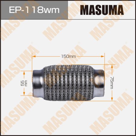 Flex pipe Masuma wiremesh 55x150, EP-118wm