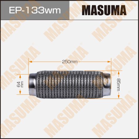 Flex pipe Masuma wiremesh 64x250, EP-133wm