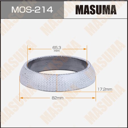 Exhaust pipe gasket Masuma 65.3x82x17.2, MOS-214