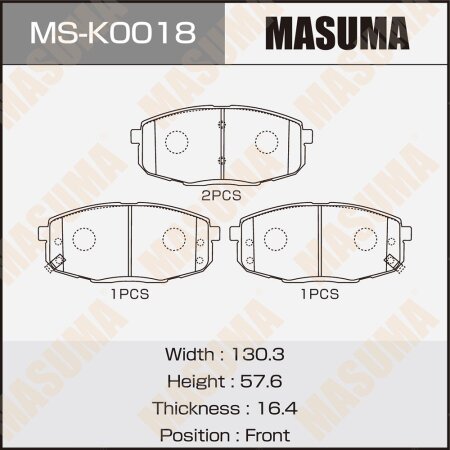 Brake pads Masuma, MS-K0018