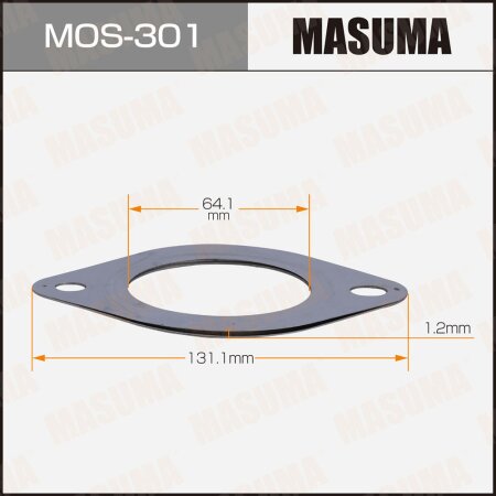 Exhaust pipe gasket Masuma 64.1x131.1x1.2, MOS-301