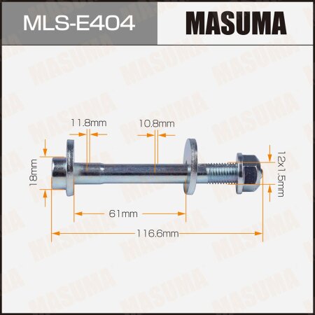 Camber adjustment bolt Masuma, MLS-E404