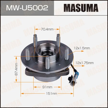 Wheel hub assembly Masuma, MW-U5002