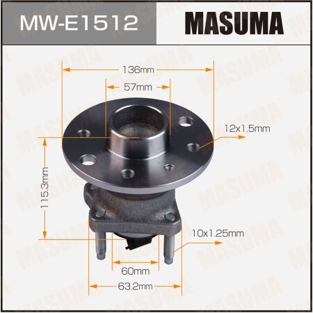 Wheel hub assembly Masuma, MW-E1512