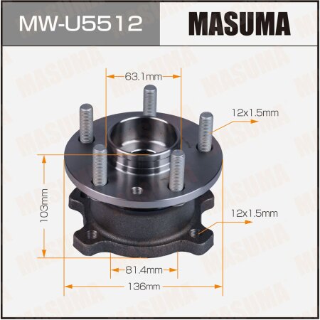 Wheel hub assembly Masuma, MW-U5512