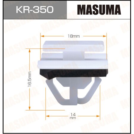 Retainer clip Masuma plastic, KR-350