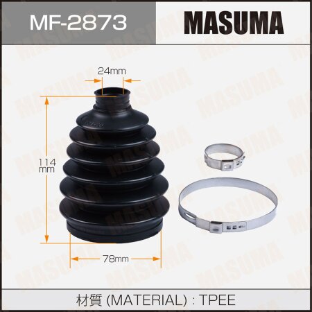 CV Joint boot Masuma (rubber), MF-2873