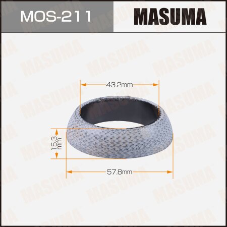 Exhaust pipe gasket Masuma 43.2x57.8x15.3, MOS-211