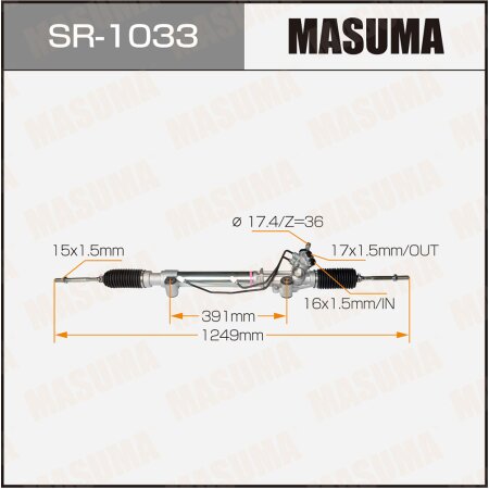 Gear assy, steering, SR-1033