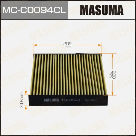 Cabin air filter Masuma charcoal, MC-C0094CL