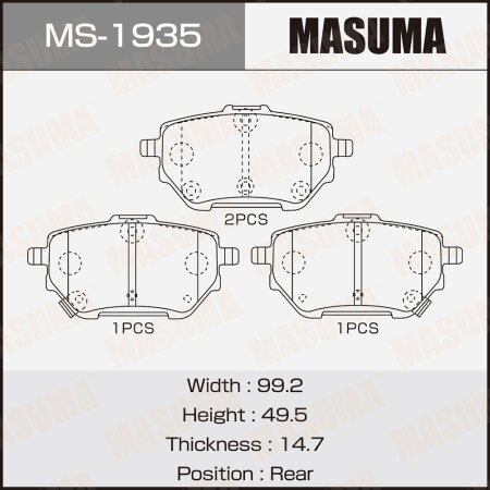 Brake pads Masuma, MS-1935