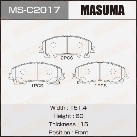 Brake pads Masuma, MS-C2017