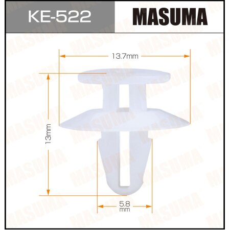 Retainer clip Masuma plastic, KE-522