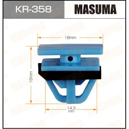 Retainer clip Masuma plastic, KR-358