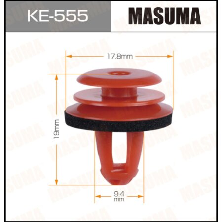 Retainer clip Masuma plastic, KE-555