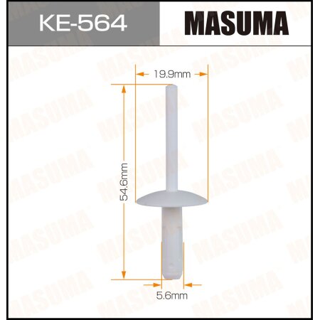 Retainer clip Masuma plastic, KE-564