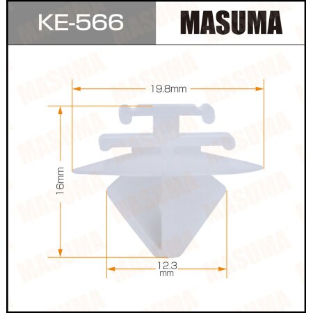 Retainer clip Masuma plastic, KE-566