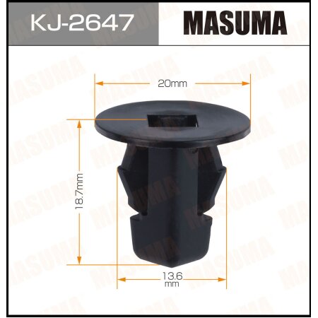 Retainer clip Masuma plastic, KJ-2647