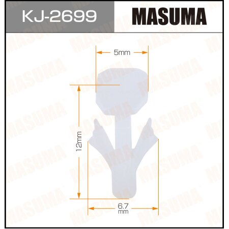 Retainer clip Masuma plastic, KJ-2699