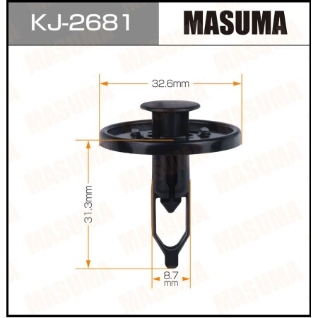 Retainer clip Masuma plastic, KJ-2681