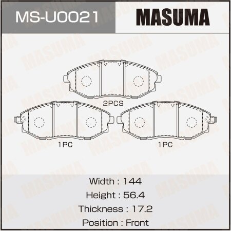 Brake pads Masuma, MS-U0021