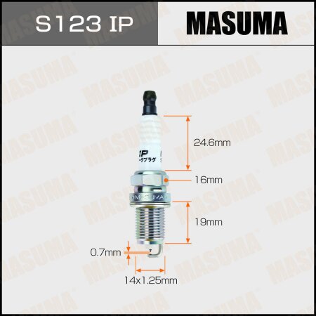 Spark plug Masuma iridium+platinum SIFR6B7G, S123IP