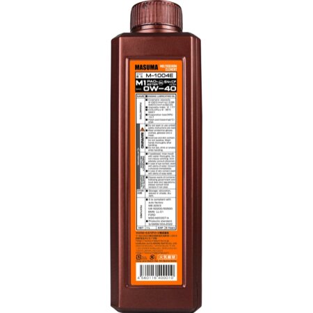 Engine oil MASUMA 0W40 SN+/CF, A3/B4 universal, synthetic 1L, M-1004E