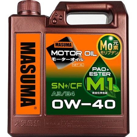 Engine oil MASUMA 0W40 SN+/CF, A3/B4 universal, synthetic 4L, M-1005E