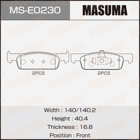 Brake pads Masuma, MS-E0230