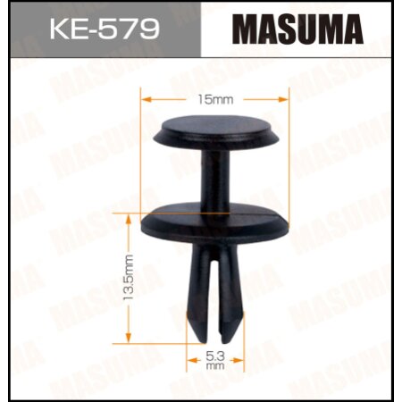 Retainer clip Masuma plastic, KE-579