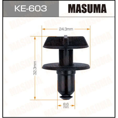 Retainer clip Masuma plastic, KE-603