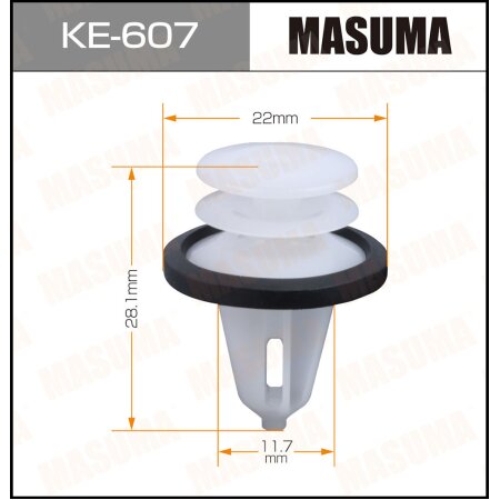 Retainer clip Masuma plastic, KE-607