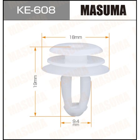 Retainer clip Masuma plastic, KE-608