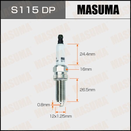 Spark plug Masuma platinum+platinum PLKR7A, S115DP