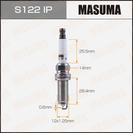 Spark plug Masuma iridium+platinum ILZKAR8L7G, S122IP