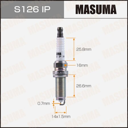 Spark plug Masuma iridium+platinum SILFR6A, S126IP