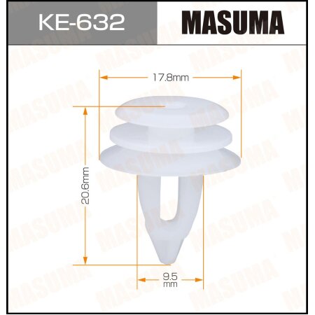 Retainer clip Masuma plastic, KE-632